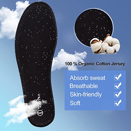 Image of 3 Pair -Shoe Inserts for Mens Memory Foam Insoles,Replacement Insoles for Work Boots Running Shoes, Cushion Shock Absorbing for Foot Pain Relief, Comfort Breathable Inner Soles Black 43EU,US10