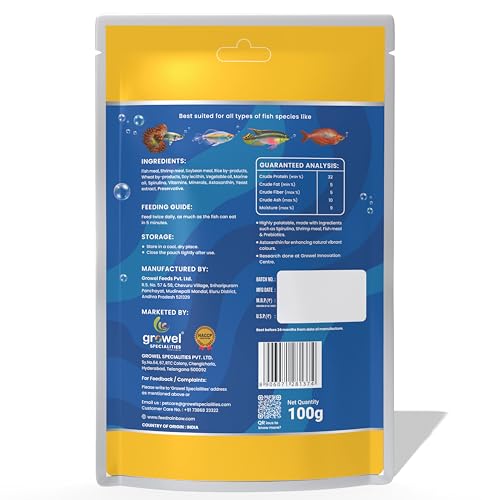 Image of Micro Floating Fish Food Pellets 100g | 0.9mm Pellet Size | Highly Digestible & Nutritious Fish Feed for All Aquarium Fish