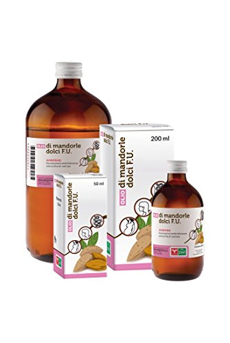 Olio di Mandorle Dolci Puro F.U. 1 L – Vegan, senza OGM – Ideale per la cura di ogni tipo di Pelle e dei Capelli, l’Aromaterapia e come olio da Massaggio di base - tipo Naissance