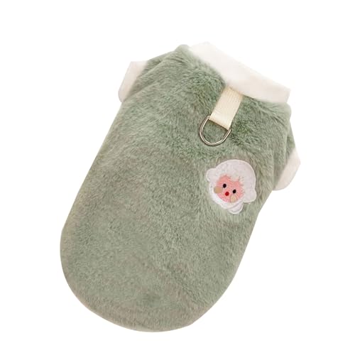 YUELER Chaleco peludo liso para perros pequeños a grandes, ropa suave de color sólido, pijama de primavera de cordero de dibujos animados
