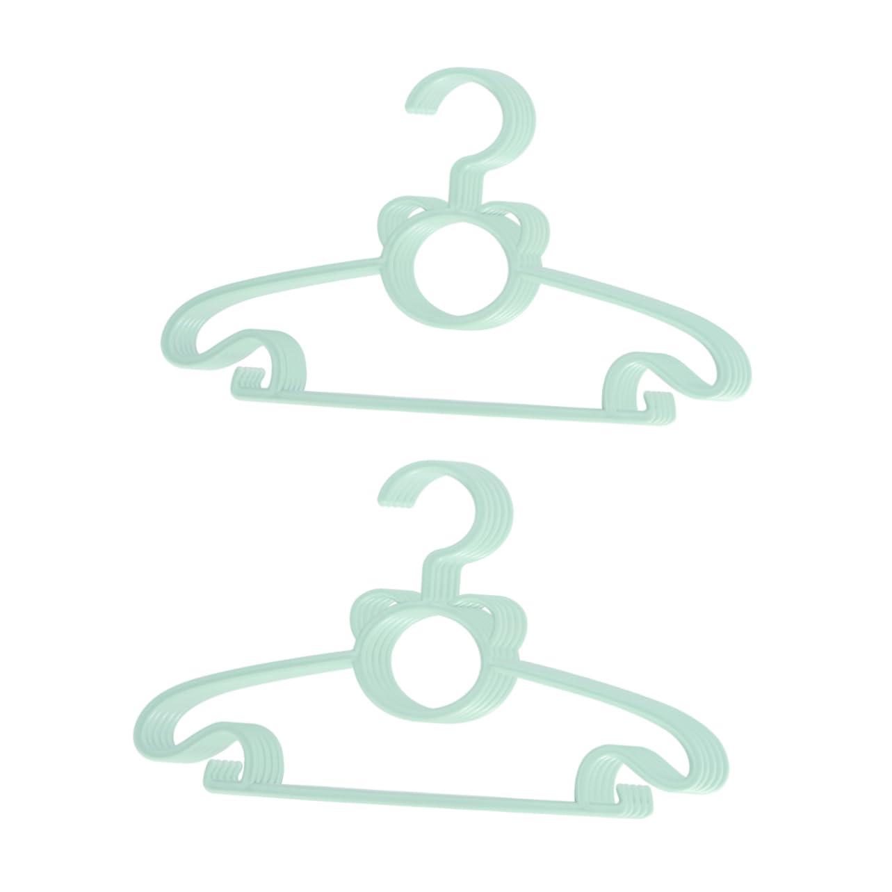 OUNONA 10Pcs Clothes Hanger Non Slip Lightweight Plastic Clothes Drying Rack for and Hanging