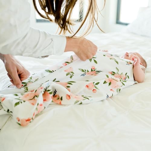 Image of Little Unicorn 6-12 Month Premium Muslin Sleep Sack 1.1 TOG | Soft & Breathable Muslin Cotton for safer sleep | 2 way zipper (Watercolor Roses)