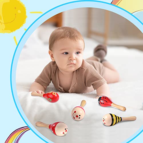 Sratte 12-Piece Mini Wooden Festival Maracas #TOP17