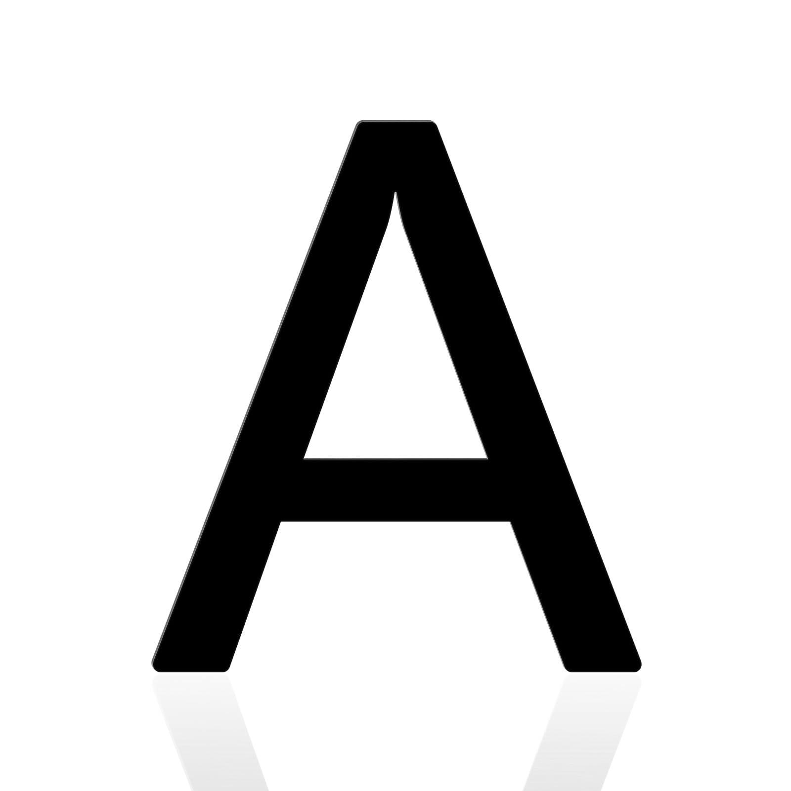 3 Inch Metal Letters, Black Stainless Steel House Address Mailbox Numbers, Perfect for Home Address Plaques, Door Signs, Office Labels, Custom DIY Crafts Homemade Projects, and Modern Decor(Letter A)