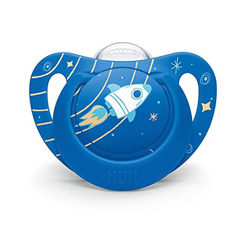 Image of NUK Orthodontic Pacifier, Space Boy, 6-18 Months, 4-Pack