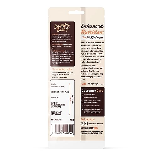 Image of Kennel Kitchen Dog Treats | Sparky Barky Dental Sticks for Dogs | 180G, 7 Sticks | Advanced Daily Dental Chew Sticks | Contains Cinammon, Parsley, Cranberry & Yucca, All Life Stages