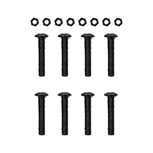 Yocaher Longboard Skateboard-Achsen, Kombi-Set, 71 mm Räder + 180 mm robuste Aluminium-LKWs, Kugellager, Riser-Pad und Longboard-Hardware-Paket (solides schwarzes Rad und polierte Achsen)