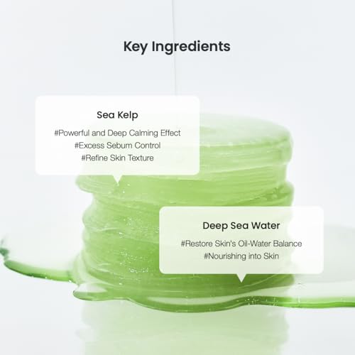 Biodance-Sea-Kelp-Gel-Toner-Pads-Calming-Soothing-for-Sensitive-Skin-Oil-Sebum-Control-Blemish-Care-Gentle-Exfoliating-Korean-Toner-Pads-493-floz140g60Pads