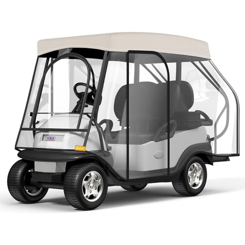 Rosefray Golf Cart Enclosure,2+2 Golf Cart Drivable Enclosure Rain Cover Short Roof 58