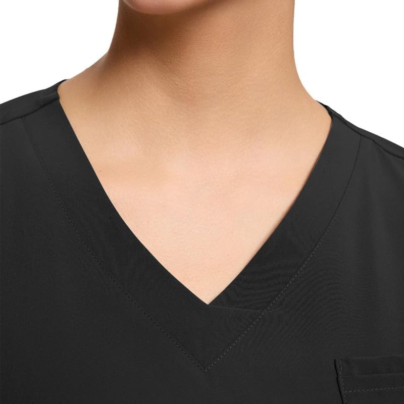 Scrubs Top for Women, Moisture-Wicking Stretch Scrub Shirts with 5 Pockets - Image 4