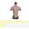 WQCMZO Realistic Silicone Muscle Suit for Men - Chest & Abs Torso Costume for Crossdressing, Transgender, Halloween Party,Color 3,S #4