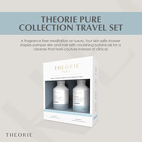 Theorie Pure Hypoallergenic Travel Set - Shampoo And Conditioner- Plant-Based, Ultra Gentle Clean Beauty Formulas For Sensitive Skin, Fragrance, Sulfate, Gluten & Paraben Free - 90 Ml #TOP1