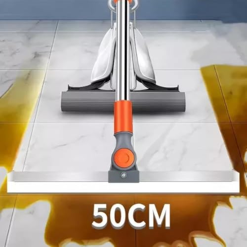 Vassoura Rodo Mágico 2 em 1 - Raspador de Silicone Multifuncional para Limpeza de Todas as Superfíci