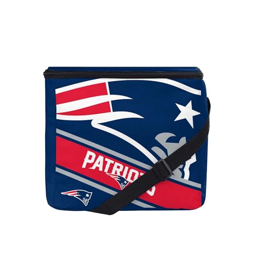 FOCO New England Patriots Big Logo Stripe 12 Pack Cooler