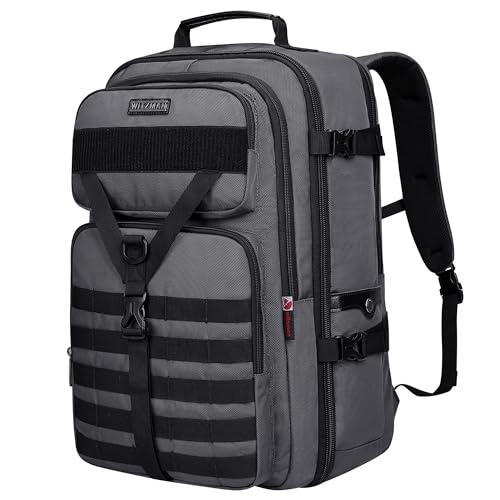 Image of WITZMAN Carry On Travel Backpack for Men Large Convertible 45L Luggage Backpack fit 17 Inch Laptop Airline Approved(B688 Silvery Grey)