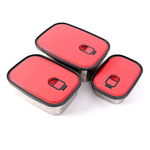 Image of Stainless-Steel Leak-Proof Lunch Box for Office Men, Airtight Tiffin Box for Boys & Girls - 1.1L - Large (Pink)