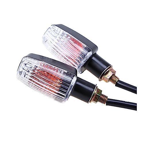 Clignotants universels 12V noirs avec lentille claire pour moto Suzuki