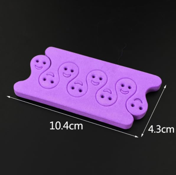 Toe Separators Finger Separators, Soft Sponge Toe Separators Pedicure, Toe Finger Dividers for Women Men Nail Art Pedicure Manicure Polishing Coating Gel Painting Beauty Accessories (Smiling face)