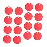 STOBOK 25個アルミニウム合金ペットタグラウンドペットブランクタグ子犬トラクションロープペンダントアクセサリー子犬テディdiy渇望用（赤）