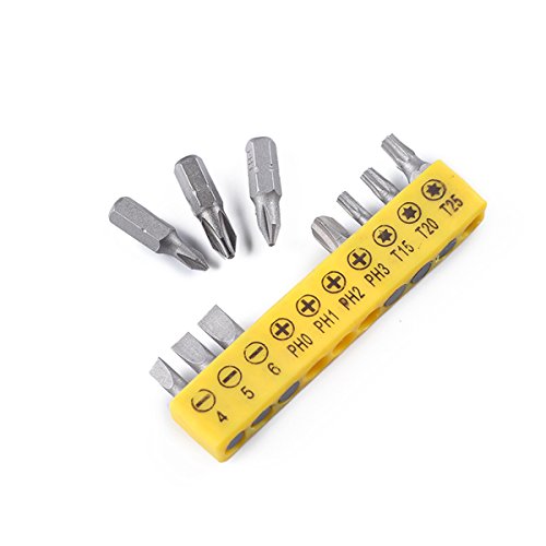 OUNONA Double-headed L-shaped Socket Wrench Extension Handle Screwdriver 1/4'' Hex Shank 90 Degree Right Angle Screwdriver Adapter