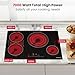 GASLAND Electric Cooktop 30 Inch, 4 Burners Radiant Glass Stove Top, ETL & FCC Certificated, Drop-in Ceramic Cooktop, Slide Touch Control, Child Safety Lock, Hot Surface Indicator, 240V