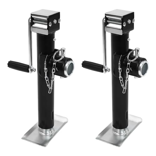 TESUGN 2 pièces de supports de remorque Ensemble de supports de remorque, support pivotant avec manivelle pour la sécurisation des charges et le transport...