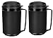 Two 12 oz Insulated Coffee Mugs like Classic Aladdin Mugs Thermo Serv Various Colors -Black