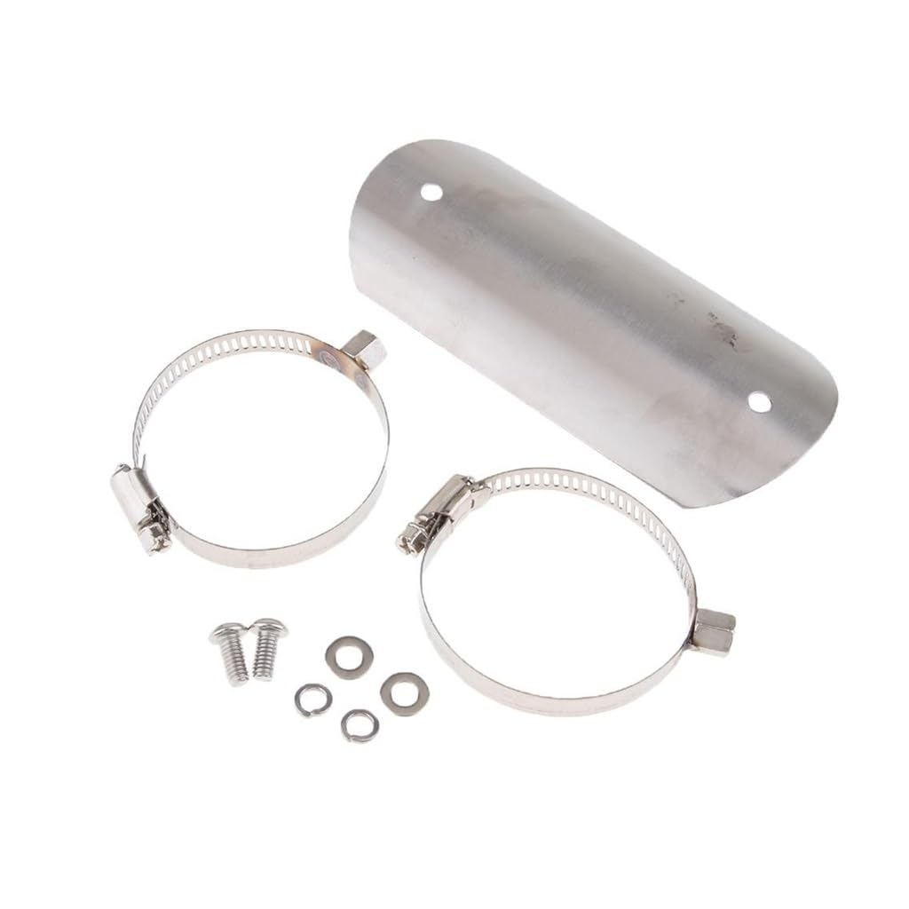 Moto Bouclier Thermique Protecteur De Silencieux D'échappement Universel pour Moto, 1 Ensemble, Protection Thermique, Couvercle Anti-brûlure pour Diamètre D'échappement De 51mm