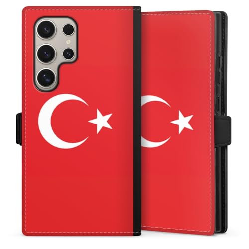 Etui Samsung Galaxy S24 Ultra Housse Portefeuille Aimantée Turquie Drapeaux