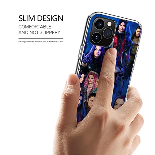 Phone Case Cover Compatiable With Iphone 14 Samsung 15 Descendants X 3 14 Collage Pro Max 7 8 Xr 11 12 Se 2020 13 Waterproof Scratch Accessories Transparent #TOP1