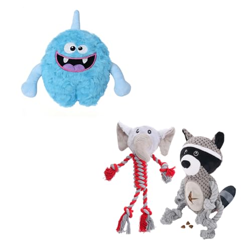 Juguetes para perro con chirriador, pack de 3 unidades