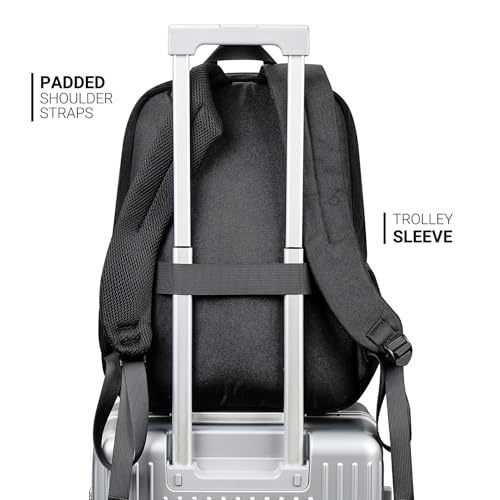 Image of ZORFIN 26L Backpack for College, and Travel: Corduroy Bookbag - Black