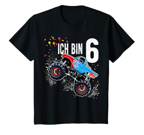 6 jahre Junge Mädchen Geburtstag Shirt Monster Truck T-Shirt