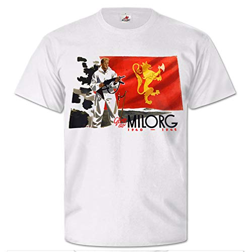 T-shirt militaire Norvège Milorg blanc, le cadeau idéal pour passionné