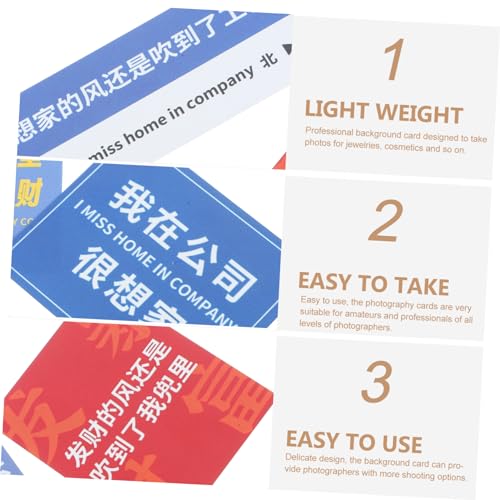 ARTIBETTER 2 Ensembles Cartes Décoratives pour Photographie de Cartes pour Backdrop Photo Accessoires Idéaux pour Séances Photos Amusantes et Décoratives – vue 5