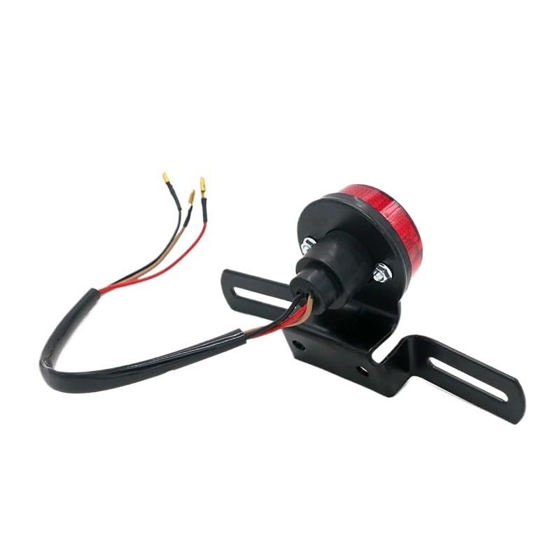 Feu stop arriere moto stop vibrations support plaque solide rouge retro - 5
