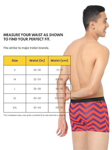 Image of Bummer Printed Micro Modal Trunks Underwear for Men - Ultra Soft & Breathable, 3 Times Softer Than Cotton, Anti-Bacterial, Stretchable for Ultimate Comfort & Style, Pack of 1 (A Shark Tank Product)