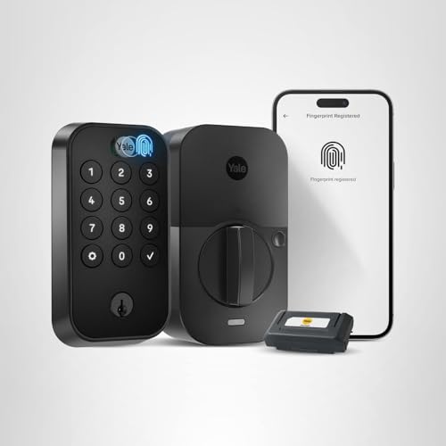 Yale Security Assure Lock 2 Touch Deadbolt, Black Suede Keyed Smart Entry Door Lock with Wi-Fi Connected Keypad and Fingerprint Scanner for Code Entry and Remote Access, YRD410-F-WF1-BSP thumbnail 12