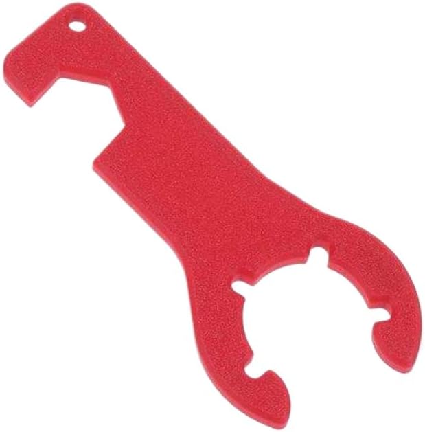 Caravan RV Gas Bottle Wrench 2-in-1 Compatible with RV Camping Motorhome Grill(Red)
