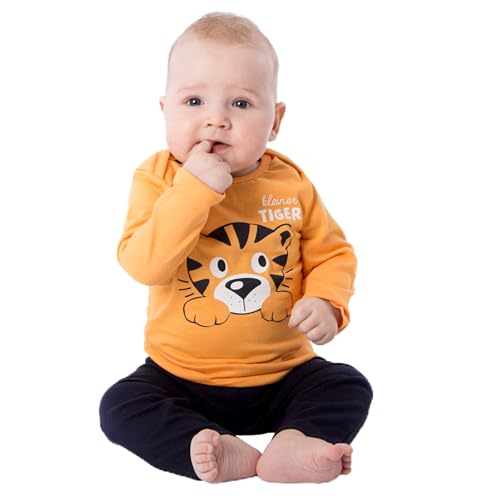 Baby - Jungen Schlafanzüge Kleiner Tiger, Orange, 74/80