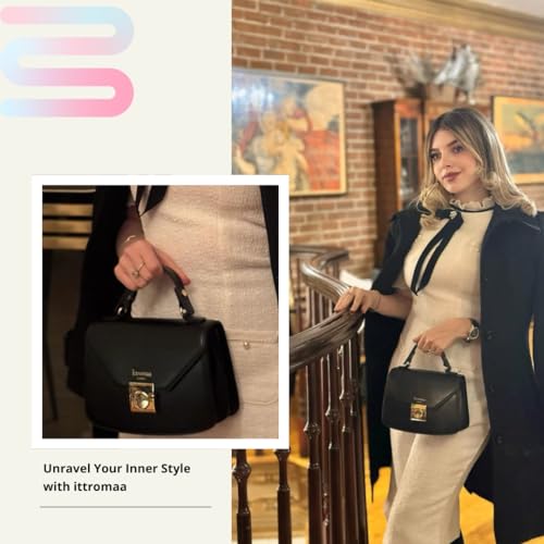 Posh Lady Designer Handbags Purses for Women, Vegan Leather Crossbody Bag Satchel with Top Handle & Gold Hardware2