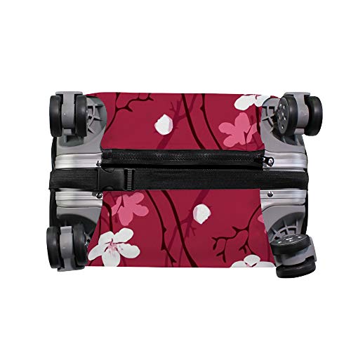 Housse de bagage motif cerisier en fleurs lavable et extensible - 5