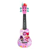 First Act Discovery Trolls 2 World Tour Ukulele - Small Kids’ Guitar with Four Strings, Musical Instruments for Children and Beginners, Featuring Trolls’ Poppy & Branch