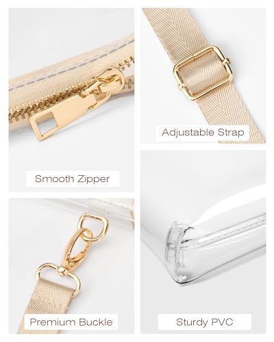 Image of Clear Purse for Women - Stadium Approved Crossbody Bag, Small Stadium Bag for Concerts & Sports Events