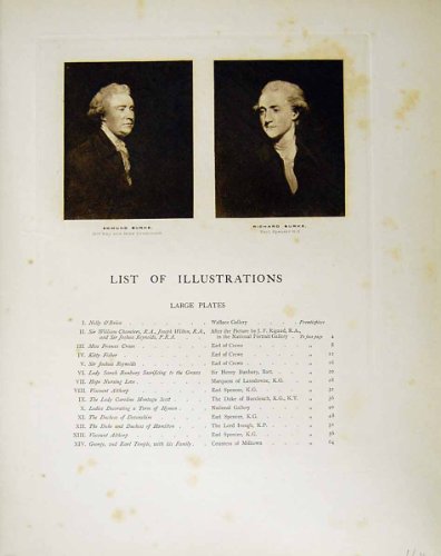 original old antique victorian print Académie 1900 de Monsieur Joshua Reynolds Edmund Burke Richard original old antique victorian print Académie 1900 de Monsieur Joshua Reynolds Edmund Burke Richard
