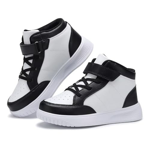 Image of Kids Sneakers Boys Running Shoes Girls High Top Casual Lightweight Classic Adjustable Strap Sneakers