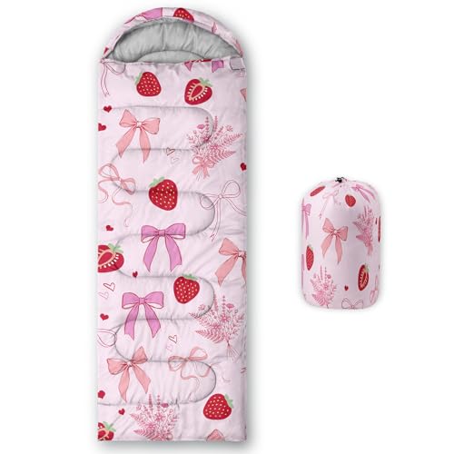 Image of QOOMO Camping Sleeping Bags,3 Season Warm & Cool Weather,Lightweight,Waterproof Sleeping Bags for Adults & Kids,Traveling,and Outdoors,Camping Gear Equipment