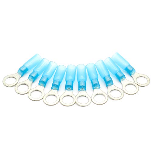 Connecteur de fil isolé à anneau bleu RV2-8 pour câble électrique étanche x50