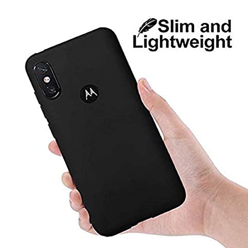 Image of Mobile Back Cover Case for Moto E6 Plus (Silicone Case|CameraProtection|Black SC1510)
