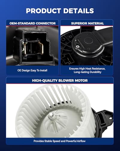 Image of KAX AC Blower Motor for Dodge 2002-2008 Ram 1500, 2002-2009 Ram 2500, 2002-2009 Ram 3500,2008-2010 Ram 4500 /5500,2002-2004 Grand Cherokee - HVAC Heater Blower Motor Replaces# 700012